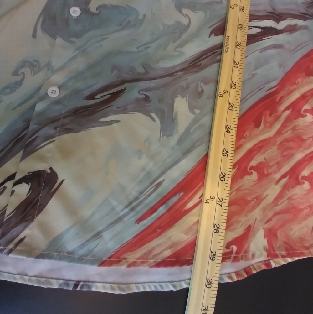 Vtg Multicolor Abstract Men's Button Down Shirt Size XL Y2K Vacation Trip - Picture 8 of 8
